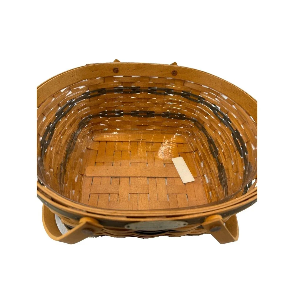 1996 Longaberger Community Basket w/Protector Vintage 14.75
